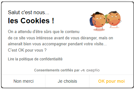 Axeptio permet de gérer les cookies des utilisateurs simplement